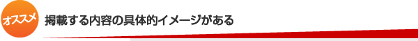 掲載する内容の具体的イメージがある